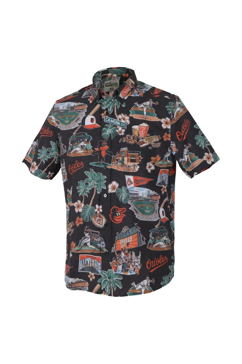 Men's Reyn Spooner  Black Baltimore Orioles Scenic Tri-Blend Button-Down Shirt, Alternate, color, Black