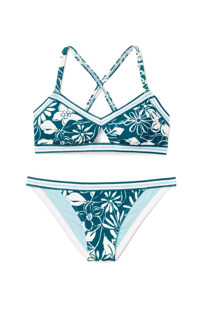 Adore Me Gisele Swimwear Bra, Alternate, color, Floral Blue