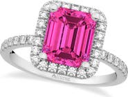 ALLUREZ Emerald-Cut Pink Tourmaline & Diamond Engagement Ring 14k