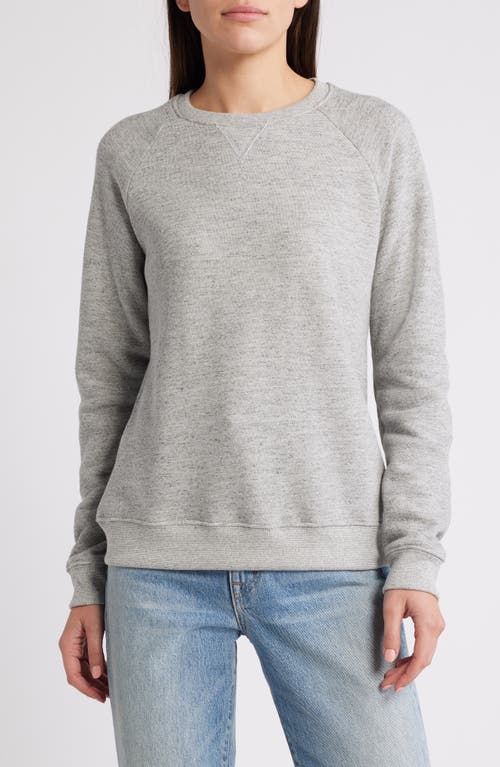 Marine Layer Mock Twist Heather Sweatshirt in Heather Grey 