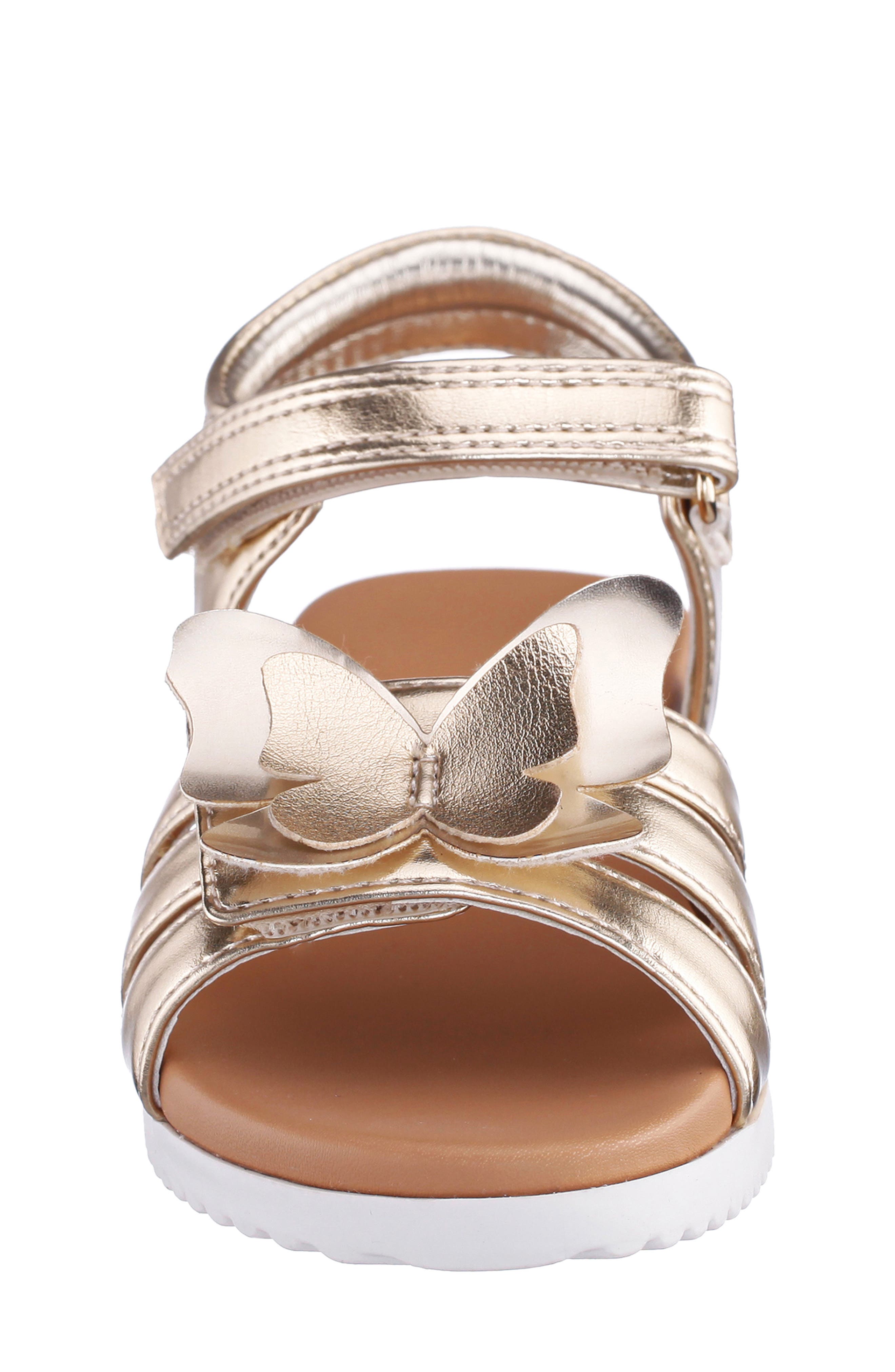 Nina Kids' Branty Slingback Sandal, Alternate, color, Light Gold Metallic