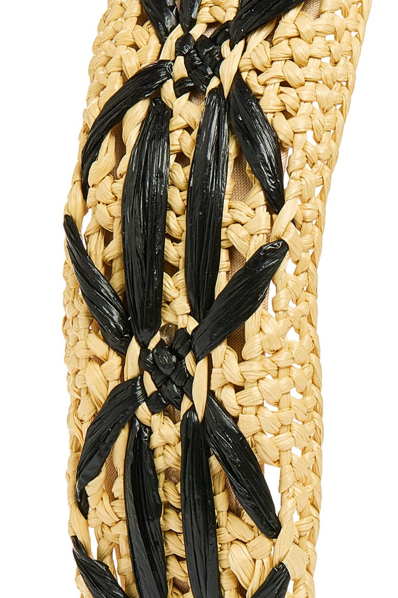 Vesper Straw Headband, Alternate, color, TAN/ BLACK