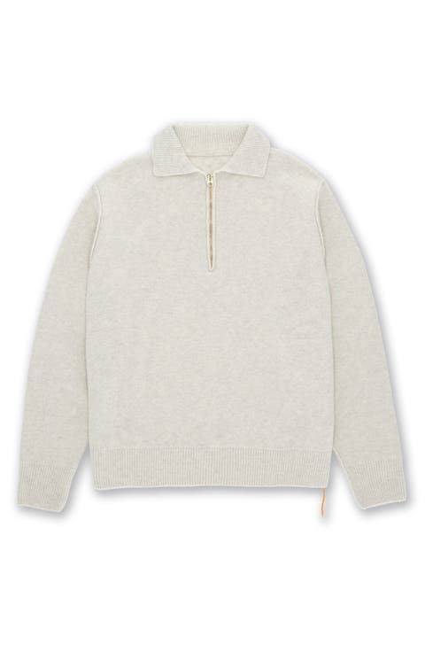 Yale Wool Sweater with Collar and Zip