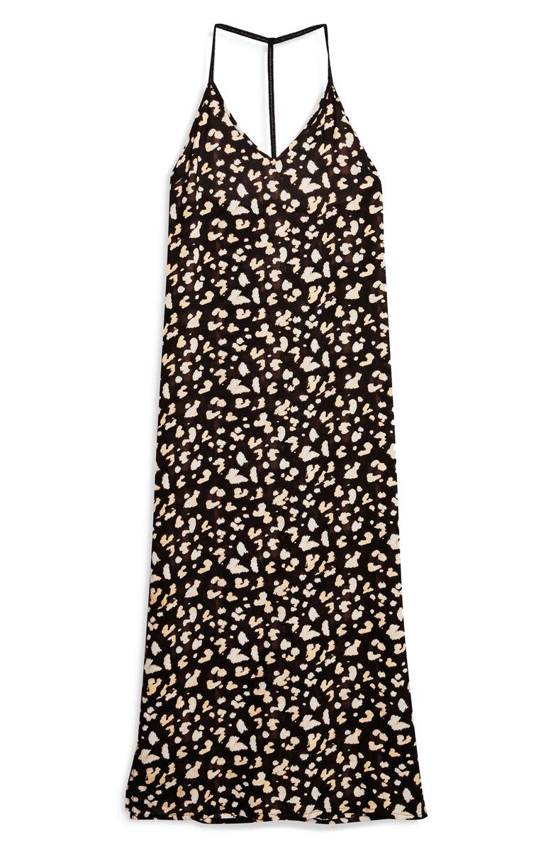 Topshop Printed Maxi Cover-Up Dress, Alternate, color, White Multi