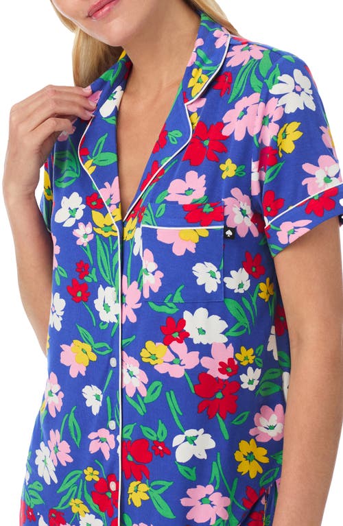 Kate Spade New York Print Short Pajamas In Blue