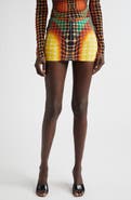Jean Paul Gaultier Re-Edition Polka Dot Trompe l'Oeil Mesh Miniskirt
