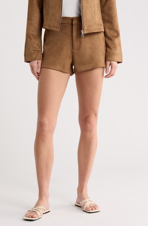 Faux Suede Micro Shorts