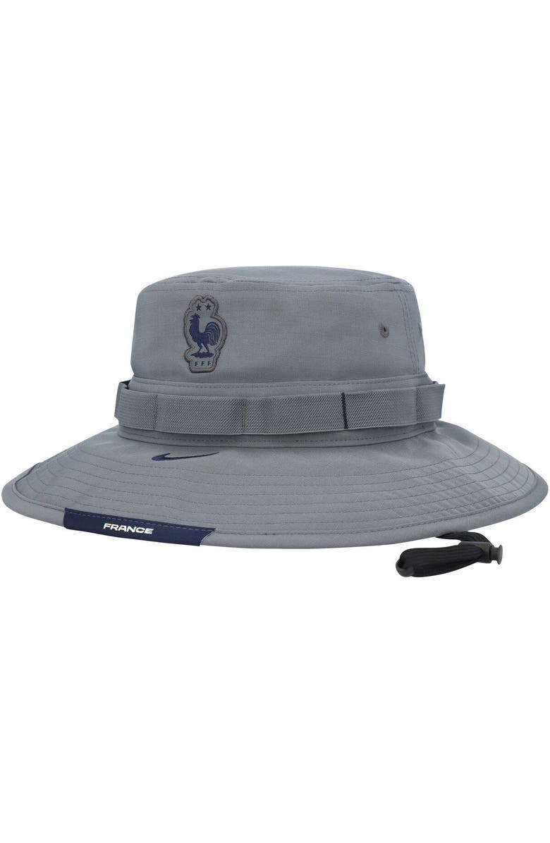 Nike Men's Nike Gray France National Team Boonie Tri-Blend Performance Bucket Hat, Main, color,