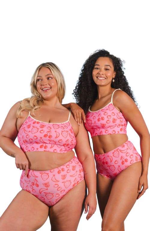 Shop Lime Ricki Swimwear Bralette In Fruity Doodles