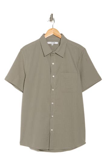 Joe's Cotton Seersucker Short Sleeve Button-up Shirt