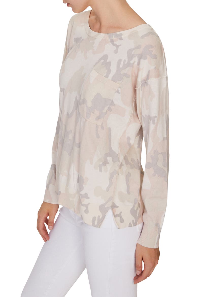 Pale Camo Cotton Blend Sweater, Alternate, color, CHARM CAMO