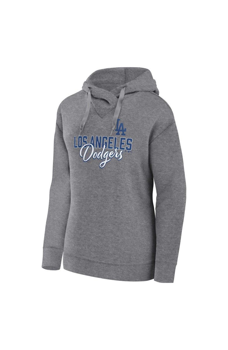 PROFILE Women's Profile Heather Gray Los Angeles Dodgers Plus Size Pullover Hoodie, Alternate, color, 