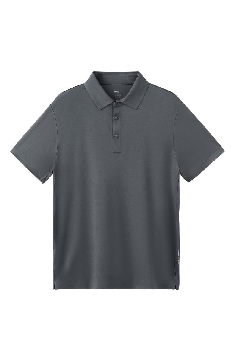 MANGO Comfort Stretch Polo, Alternate, color, Dark Grey