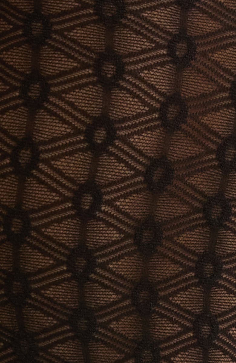 Nordstrom Sheer Jacquard Dress Socks, Alternate, color, Black