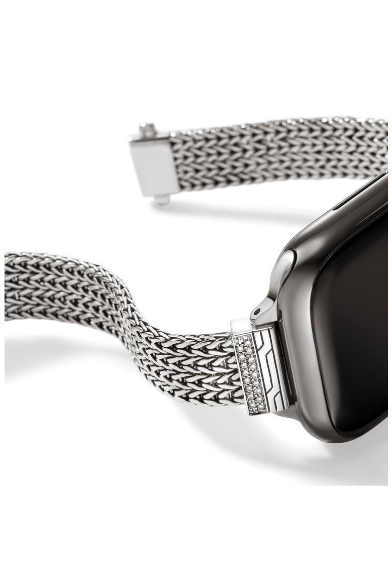 Smart Watch Strap Diamond Pave, 12mm, Alternate, color, SILVER