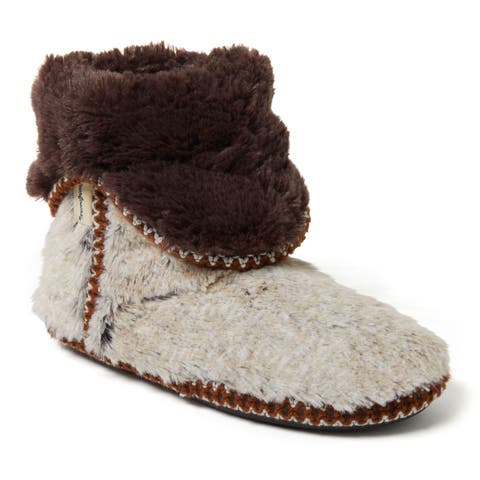 Beth Faux Fur Fold Down Fuzzy Bootie Slipper (Women)