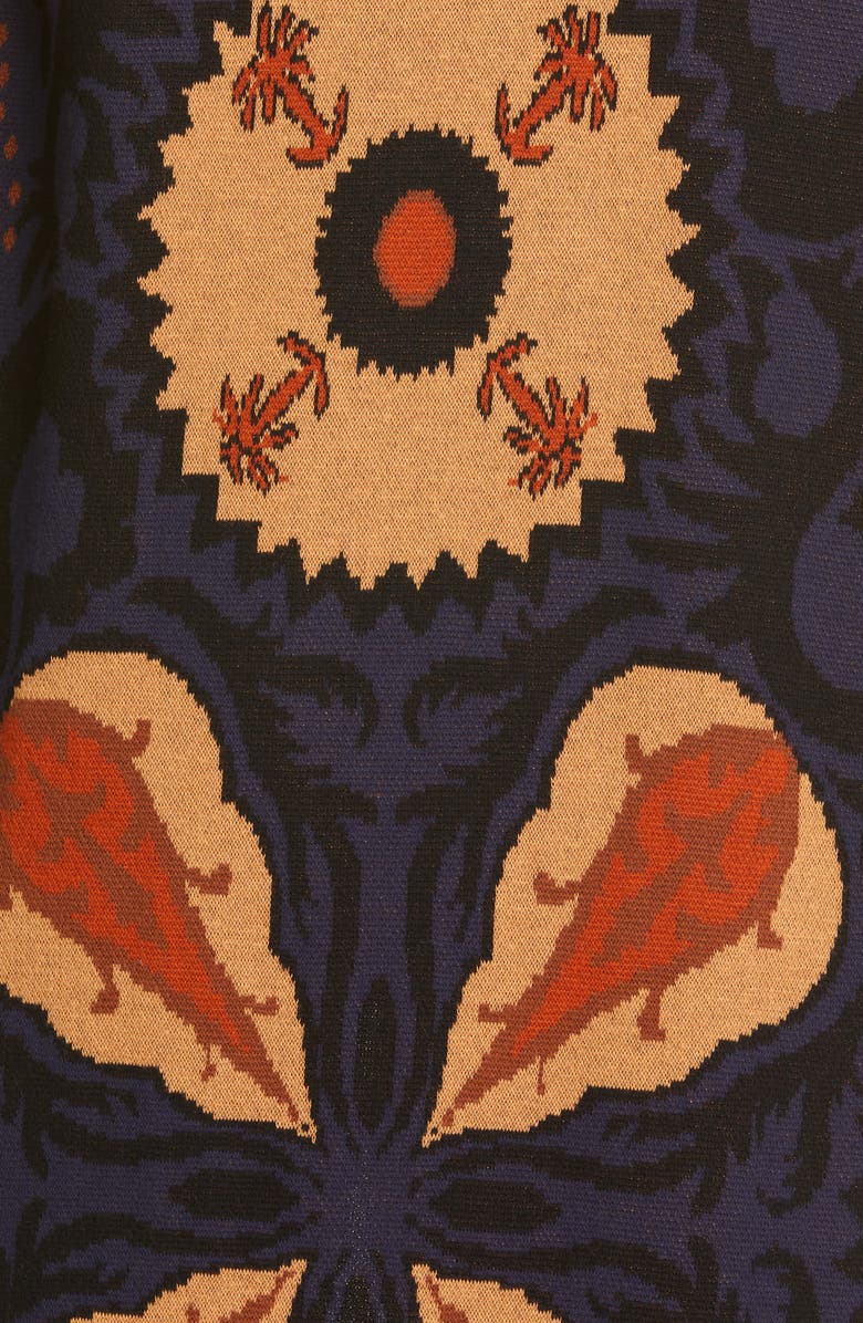 Johanna Ortiz Suzani Midnight Jacquard Pima Cotton Duster Cardigan, Alternate, color, 