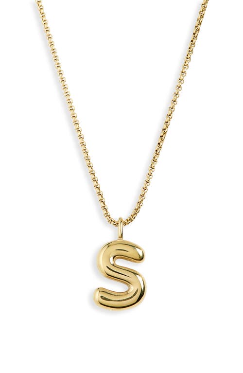 Open Edit Waterproof Bubble Initial Pendant Necklace