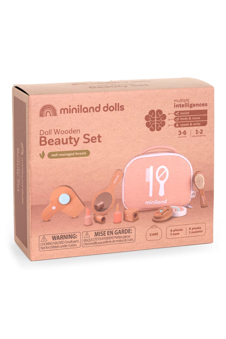 Doll Wooden Beauty Set, Alternate, color, PINK