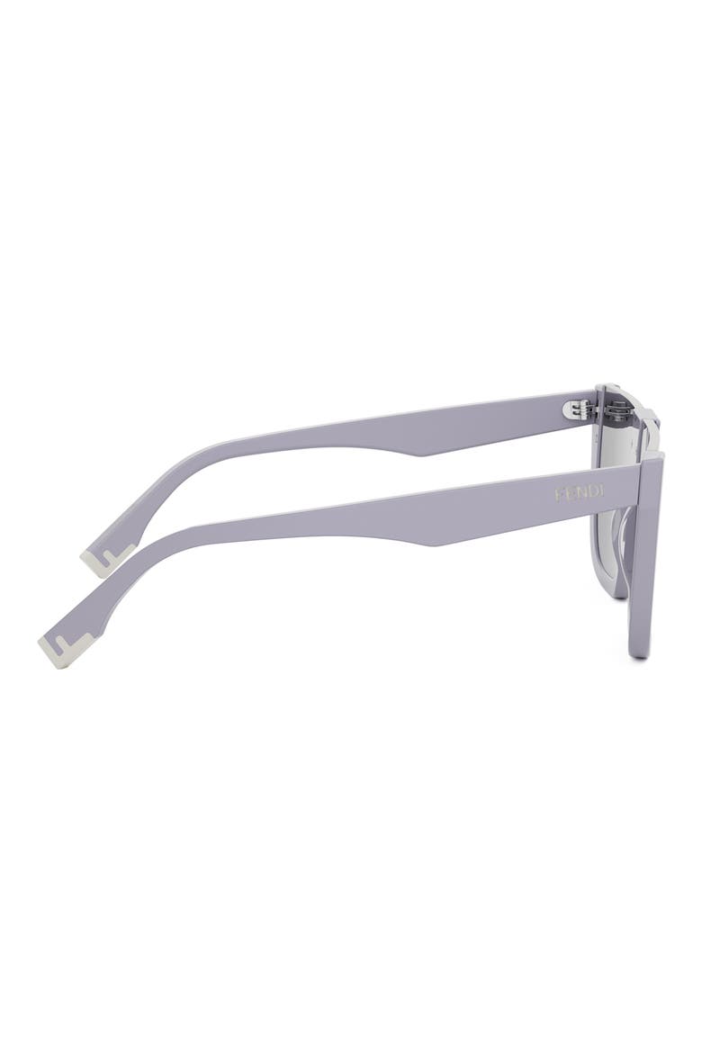 'Fendi Way Flat Top Sunglasses, Alternate, color, SHINY VIOLET / SMOKE