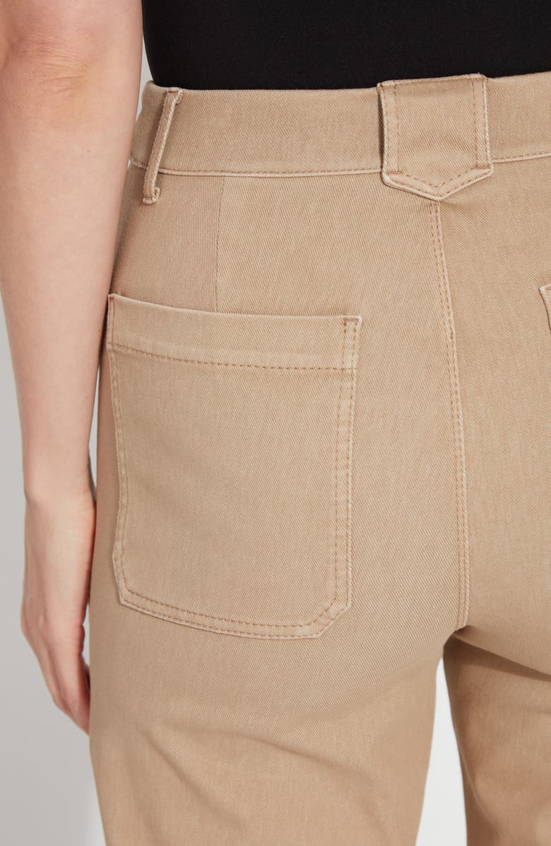 Lysse High Waist No Side Seam Ankle Wide Leg Knit Jeans, Alternate, color, 