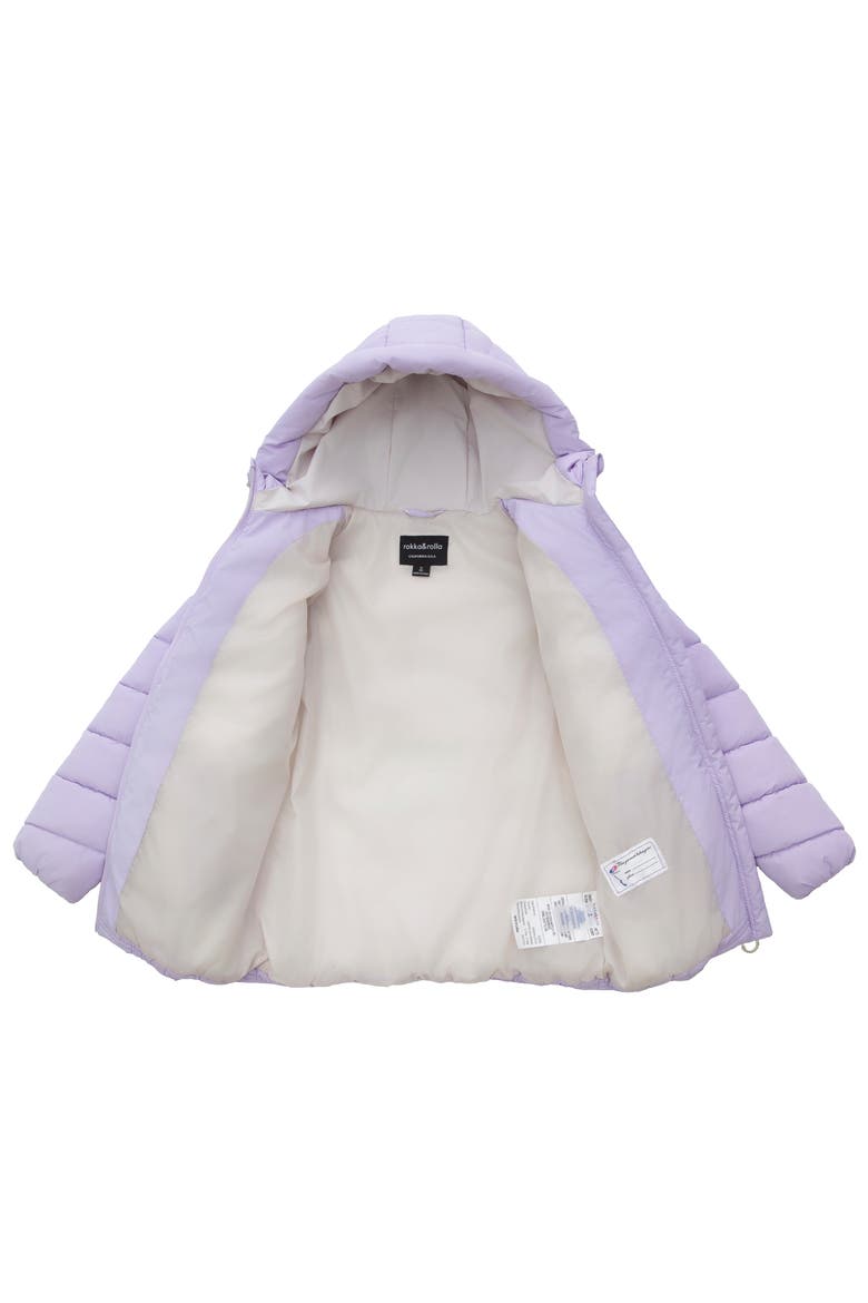 Kids' Shower Resistant Puffer Jacket, Alternate, color, Purple