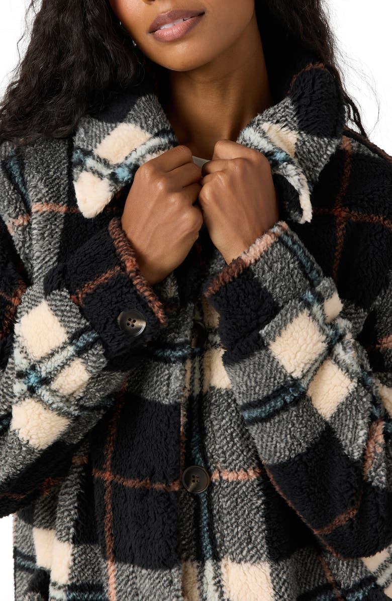 O'Neill Huxlee Plaid Fleece Shirt Jacket, Alternate, color, 