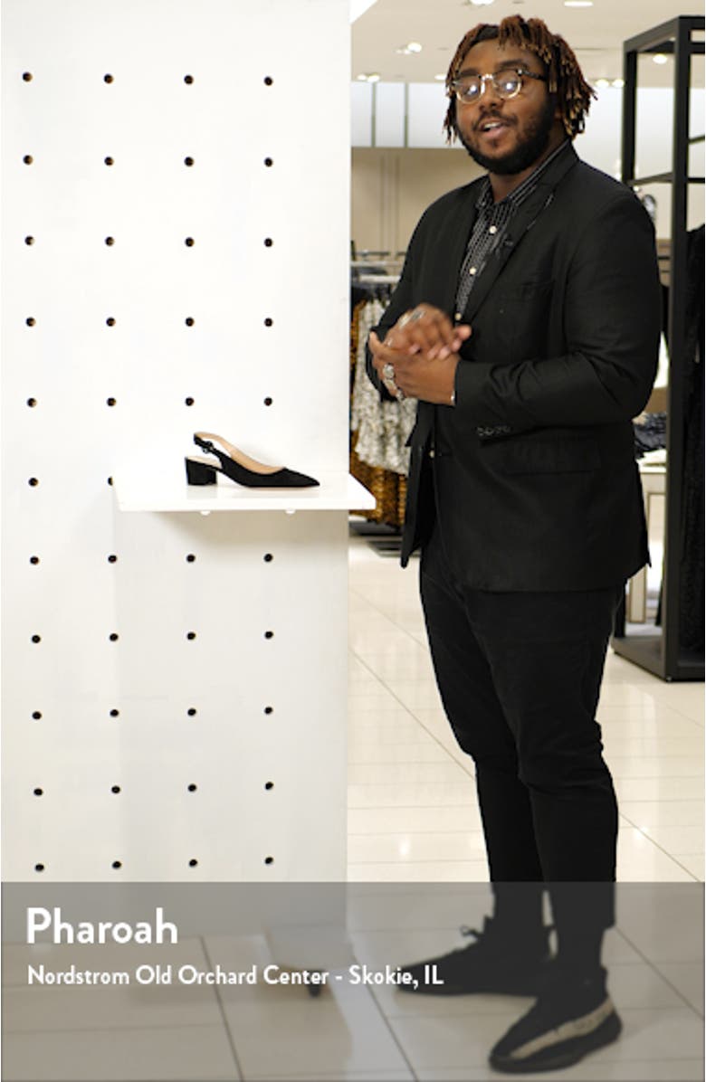 Buckle Pointed Toe Slingback Pump, sales video thumbnail