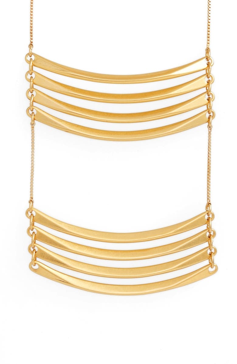 Madewell Golden Crossing Necklace, Alternate, color, 