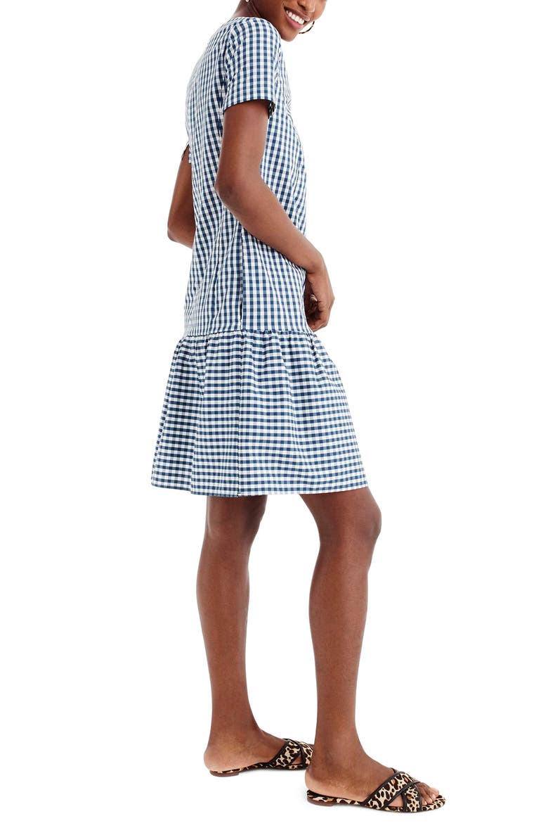 Drop Waist Poplin Dress, Alternate, color, SAILOR BLUE GINGHAM