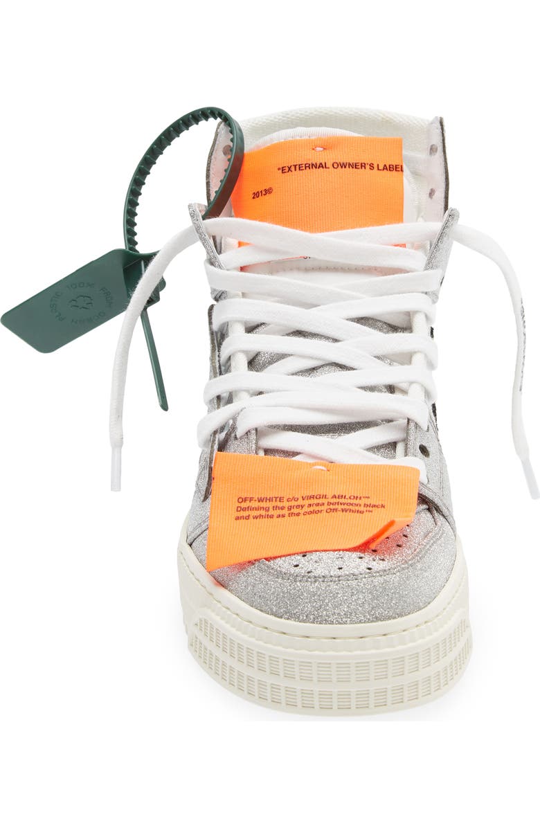 Off-White Off Court 3.0 Glitter High Top Sneaker, Alternate, color,