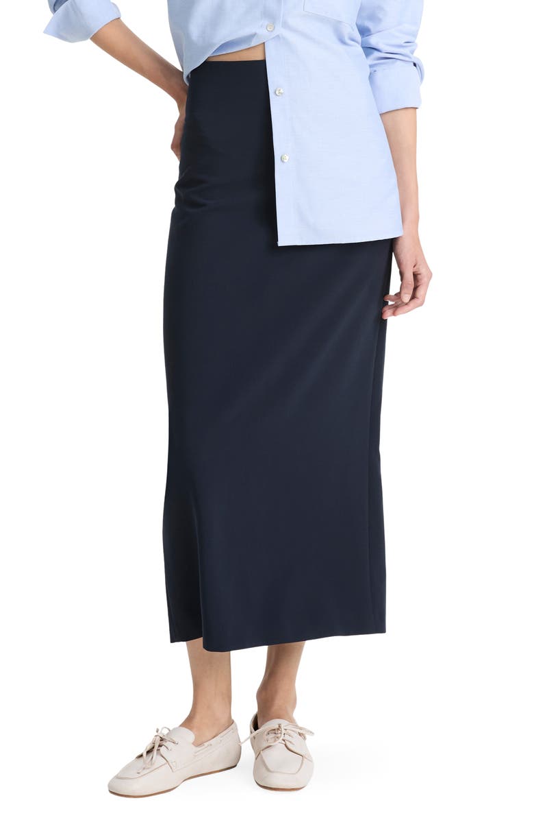 Vince Lean Maxi Pencil Skirt, Main, color, Coastal Blue