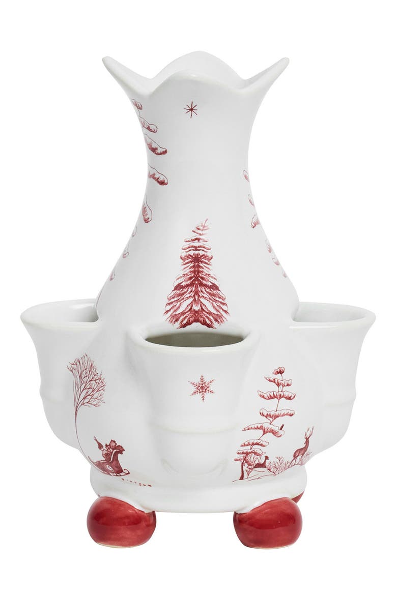 Country Estate Winter Frolic Vase, Alternate, color, RUBY