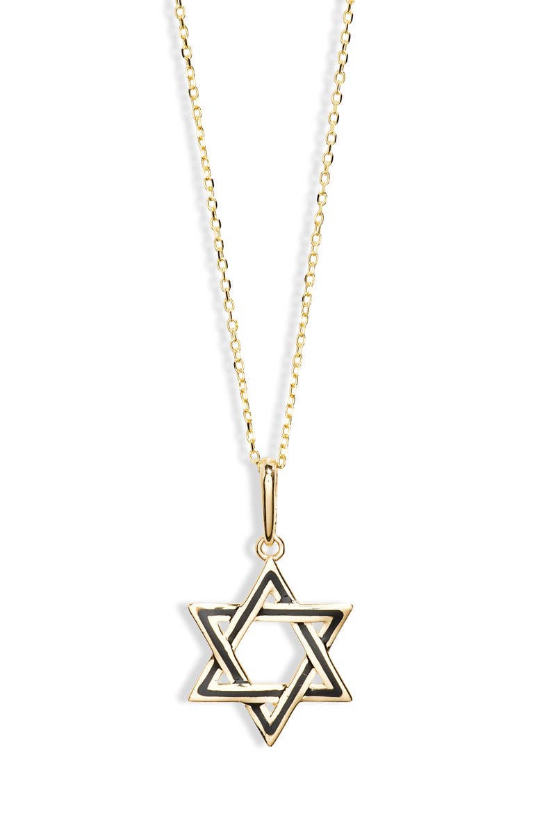 14K Gold Star of David Pendant Necklace (Nordstrom Exclusive), Main, color, 14K YELLOW GOLD