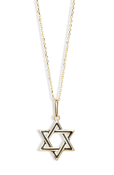 14K Gold Star of David Pendant Necklace (Nordstrom Exclusive)