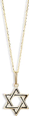 Bony Levy 14K Gold Star of David Pendant Necklace