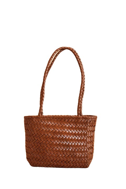 Maria Artisan Handwoven Leather Mini Tote