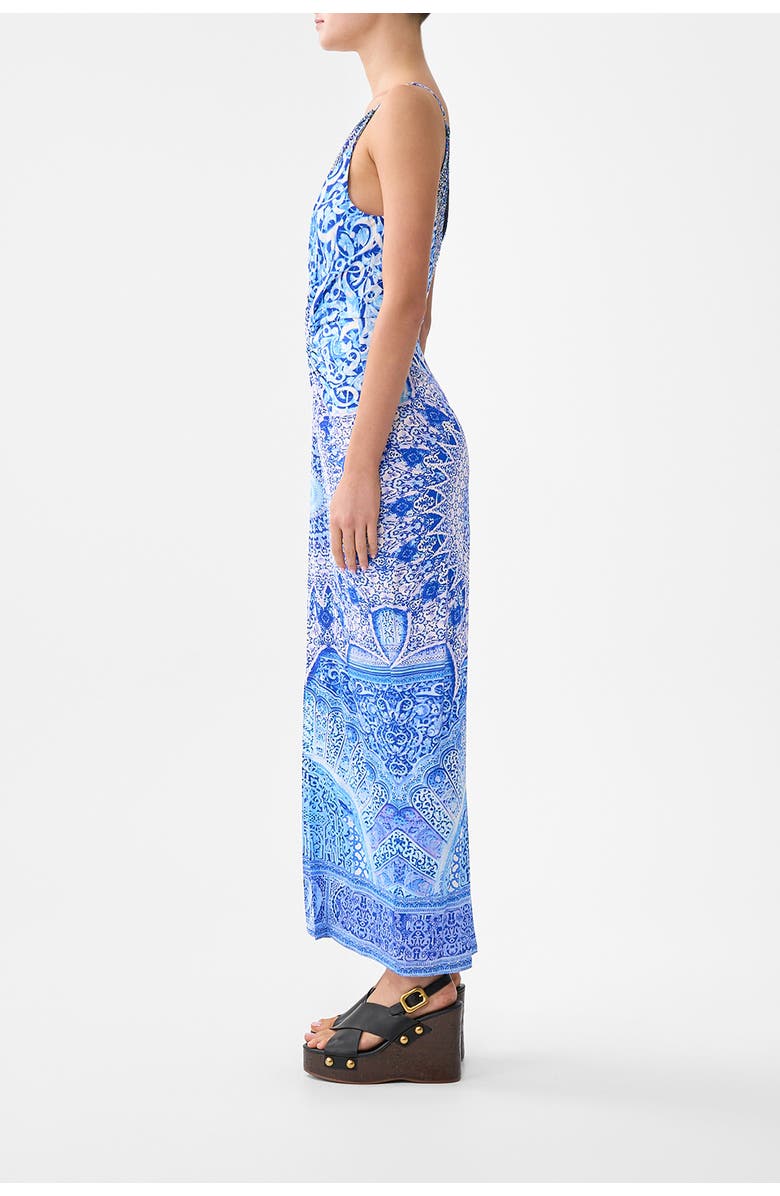 Camilla Strappy Dress With Twist Front, Alternate, color, The Bosphorous