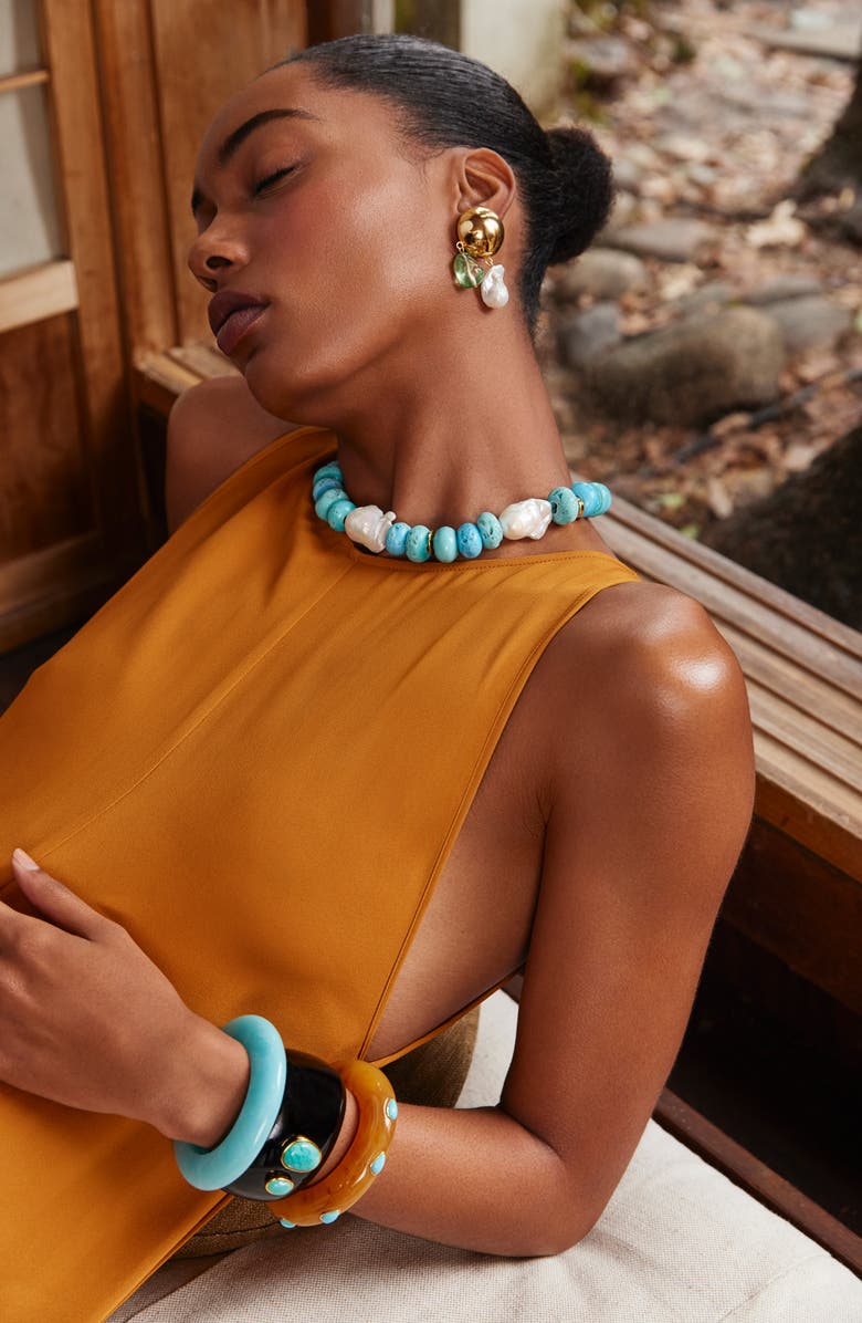 Lizzie Fortunato Cloud Forest Beaded Collar Necklace, Alternate, color,