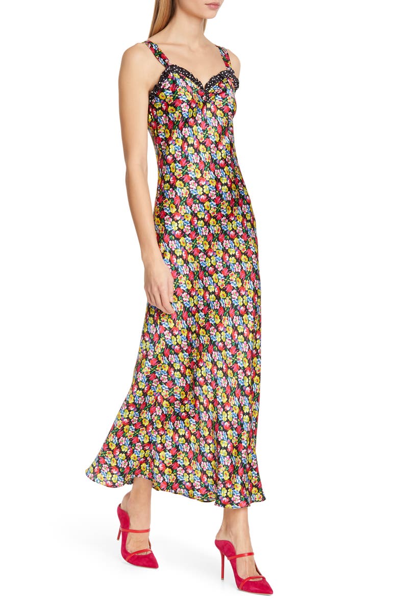 RIXO Juliet Floral & Polka Dot Print Dress, Alternate, color,