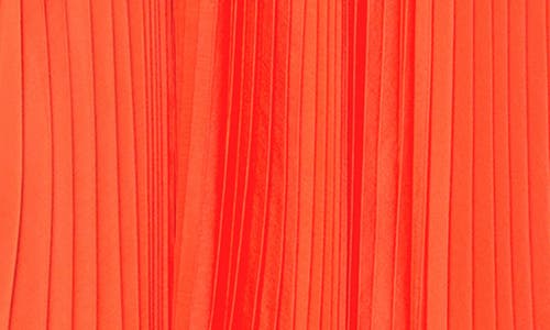 Marina Pleated Midi Dress In Orange