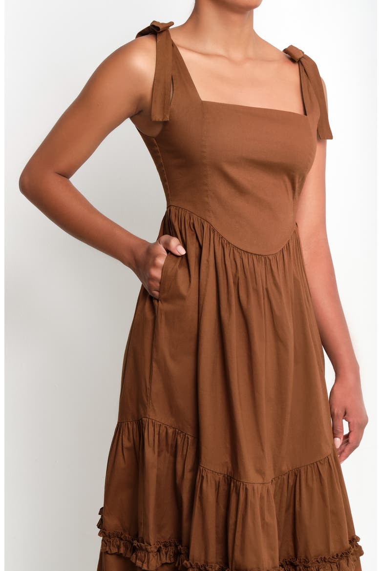 New Quibdo Midi Sundress, Alternate, color, CHOCOLATE 18