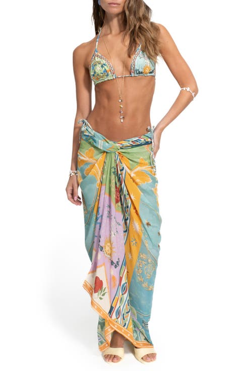 Marine Solstice Tassel Cover-Up Pareo
