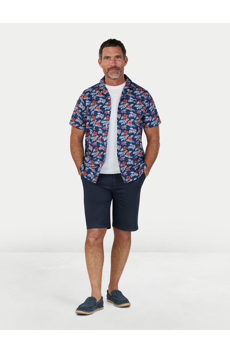 Raging Bull Hawaii Floral Short Sleeve Shirt, Alternate, color, Navy