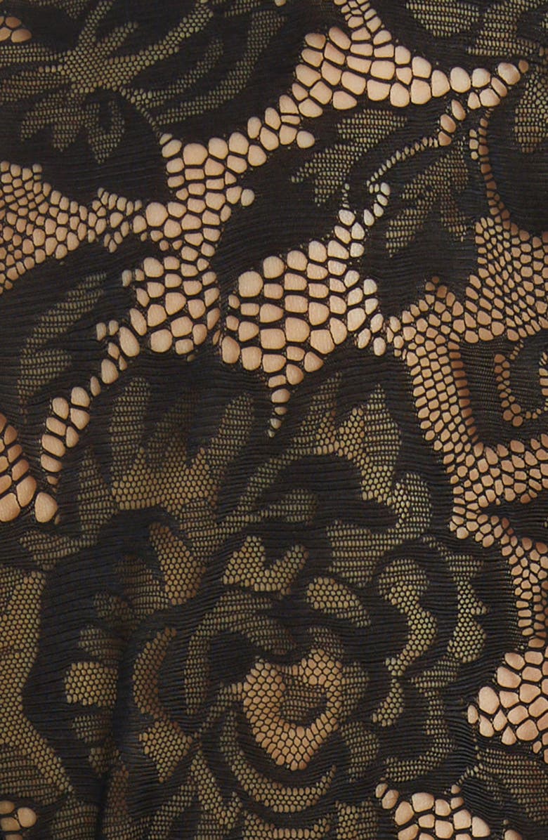 Dolce&Gabbana DG Floral Long Sleeve Sheer Lace Dress, Alternate, color,