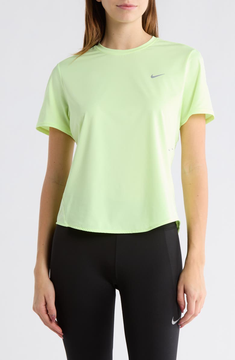 Nike Swift Dri-FIT Short Sleeve Running Top, Main, color, Barely Volt