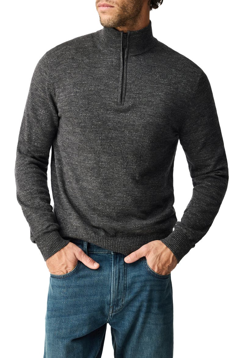 Fortrose Cotton Quarter Zip Sweater, Main, color, ASH