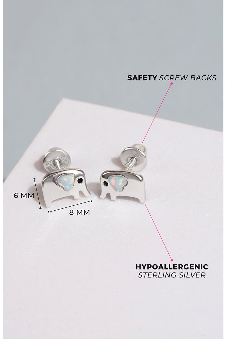 Gentle Elephant Opal Earrings, Alternate, color, Opal