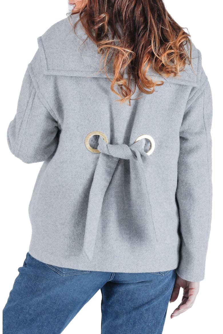 Malo pregnancy pea coat, Alternate, color, GREY