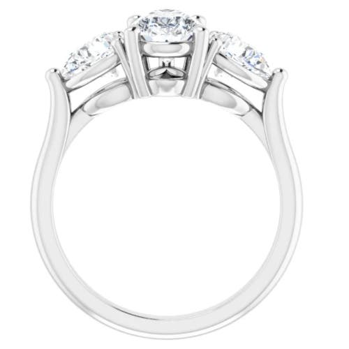 Bliss Diamond 2ct Tw Pear Shape Three Stone Diamond Engagement Ring In 14k Yellow Gold